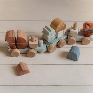 LIttle Dutch Stacking Train Forest Friends