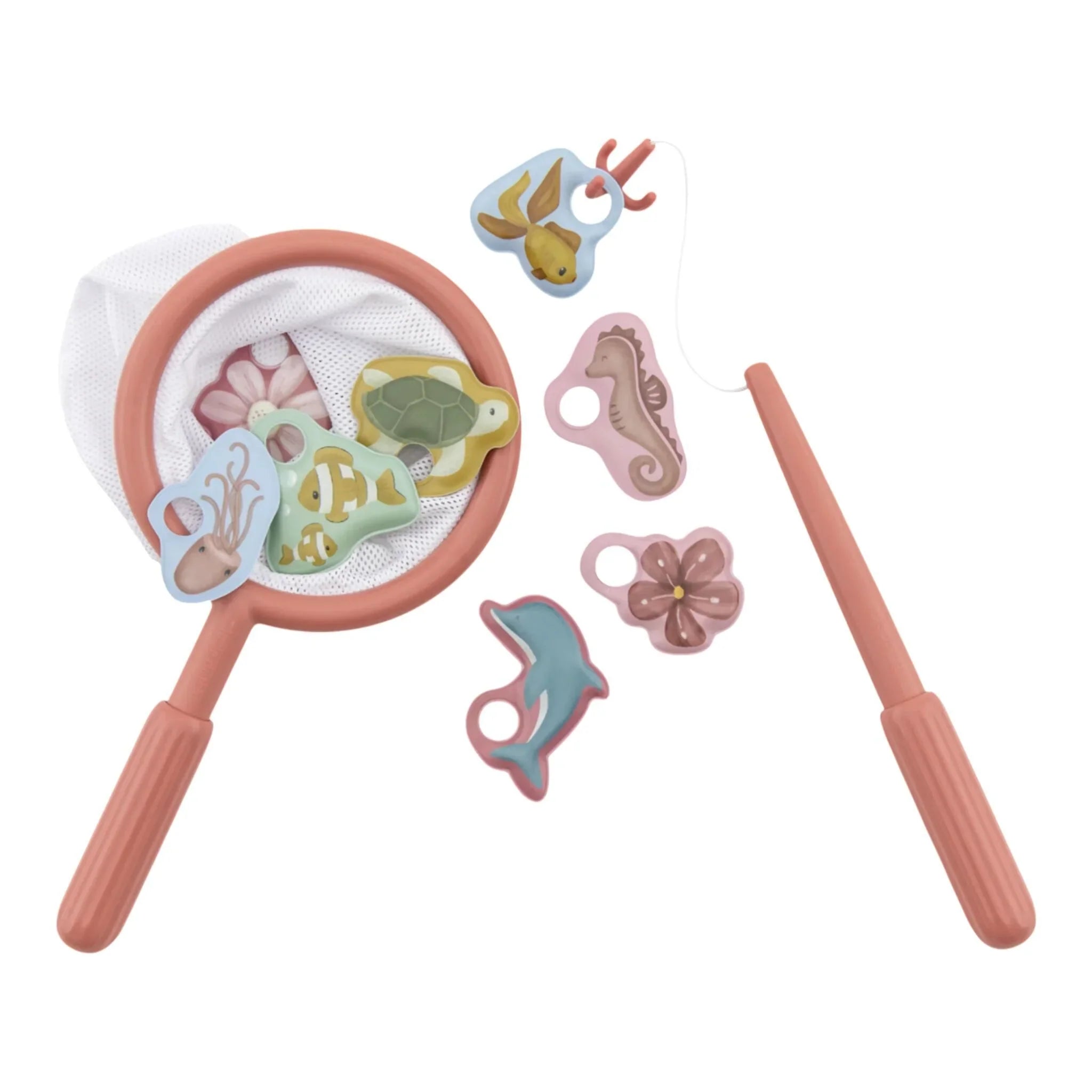 Little Dutch Bath Fishing Set Pink