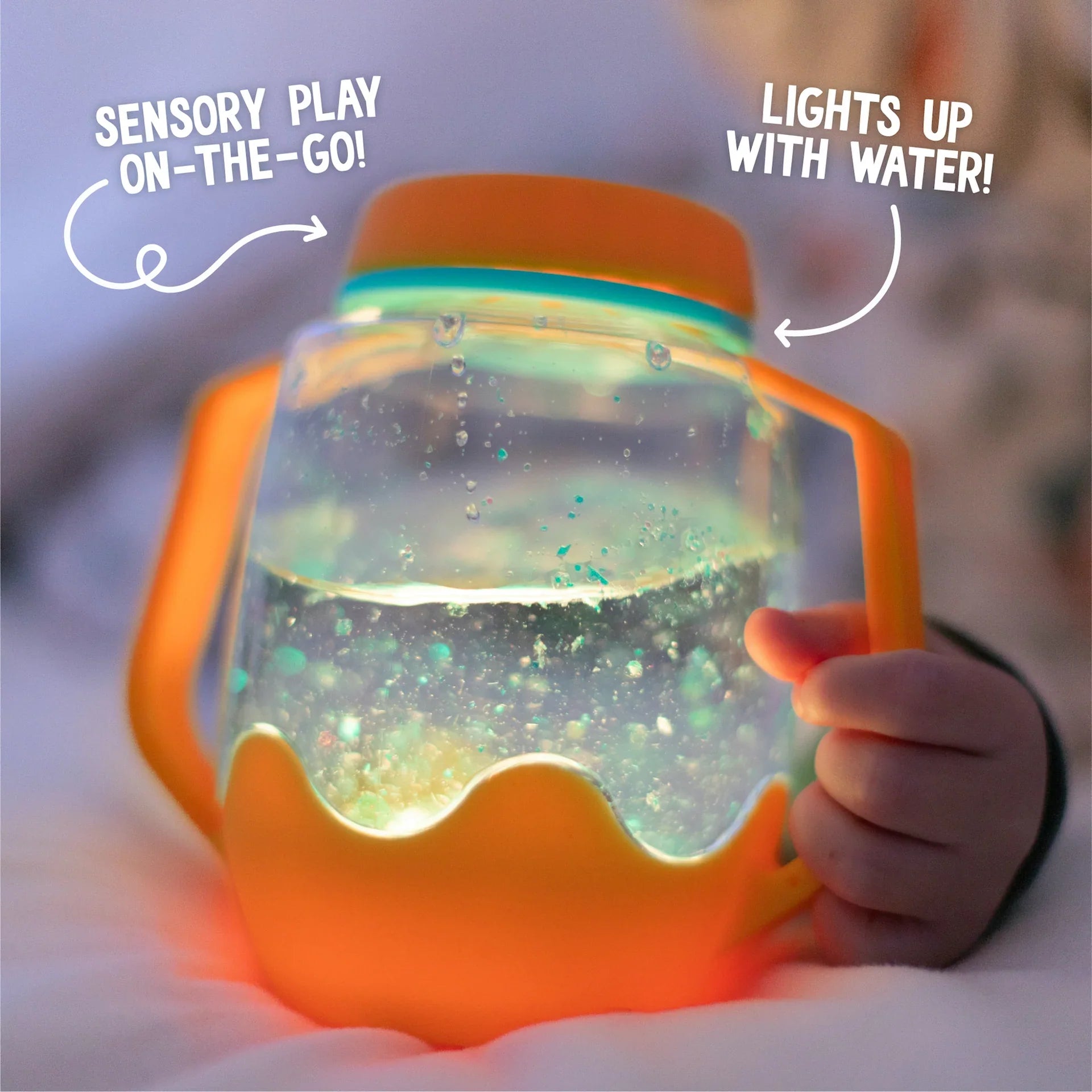 Glo Pals - Pastel Blue Sensory Play Jar