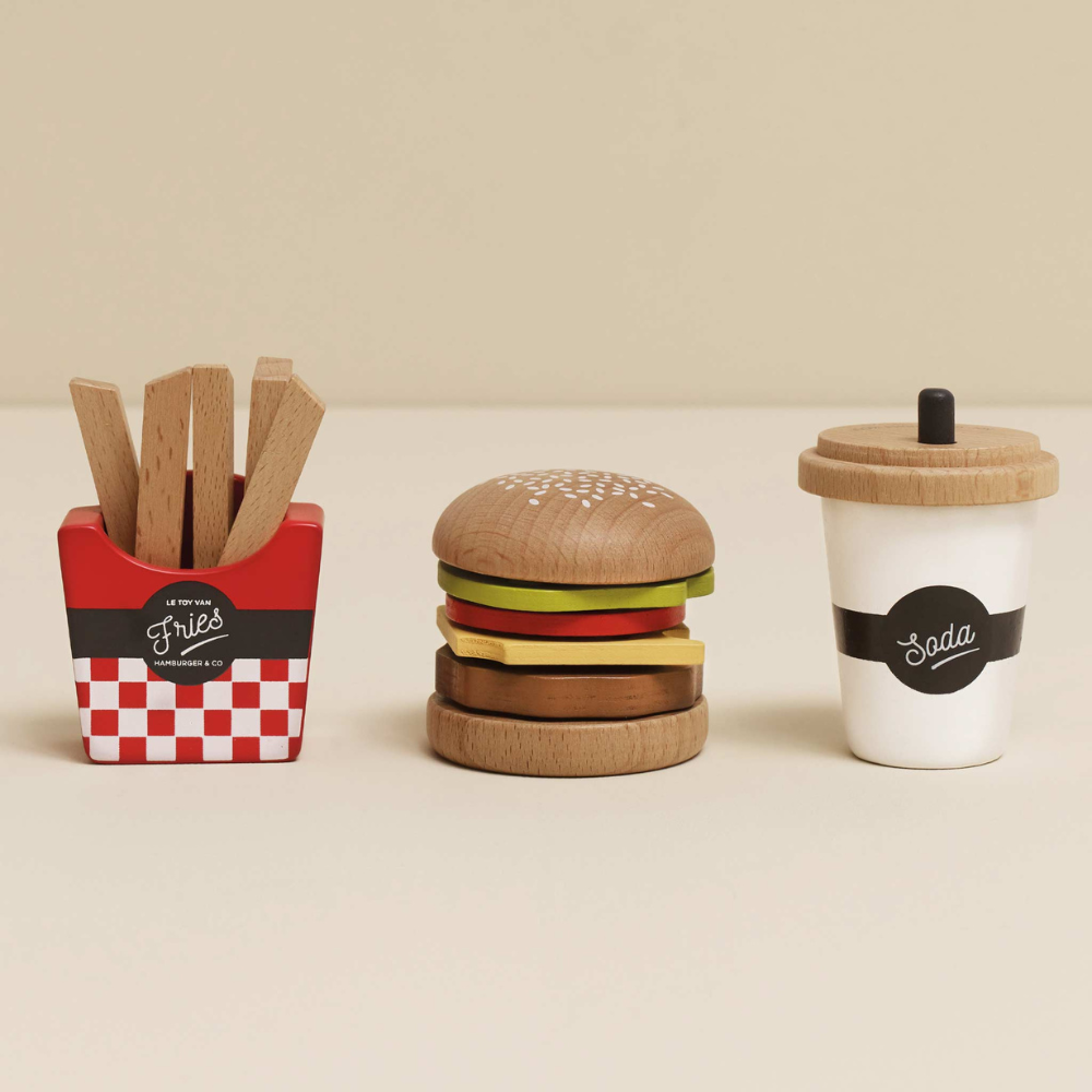 Wooden Gourmet Hamburger Set