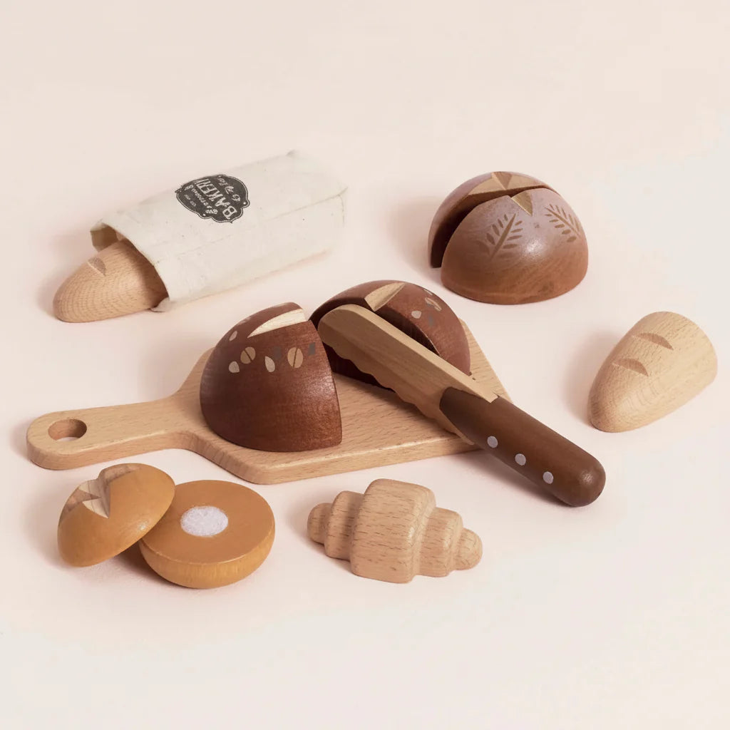 Wooden Artisan Bread Set