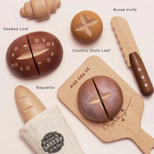 Wooden Artisan Bread Set