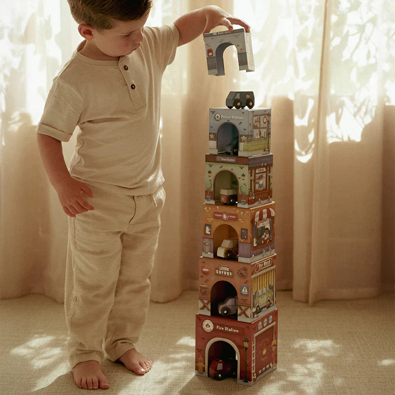 Little Dutch Stacking Blocks with Cars