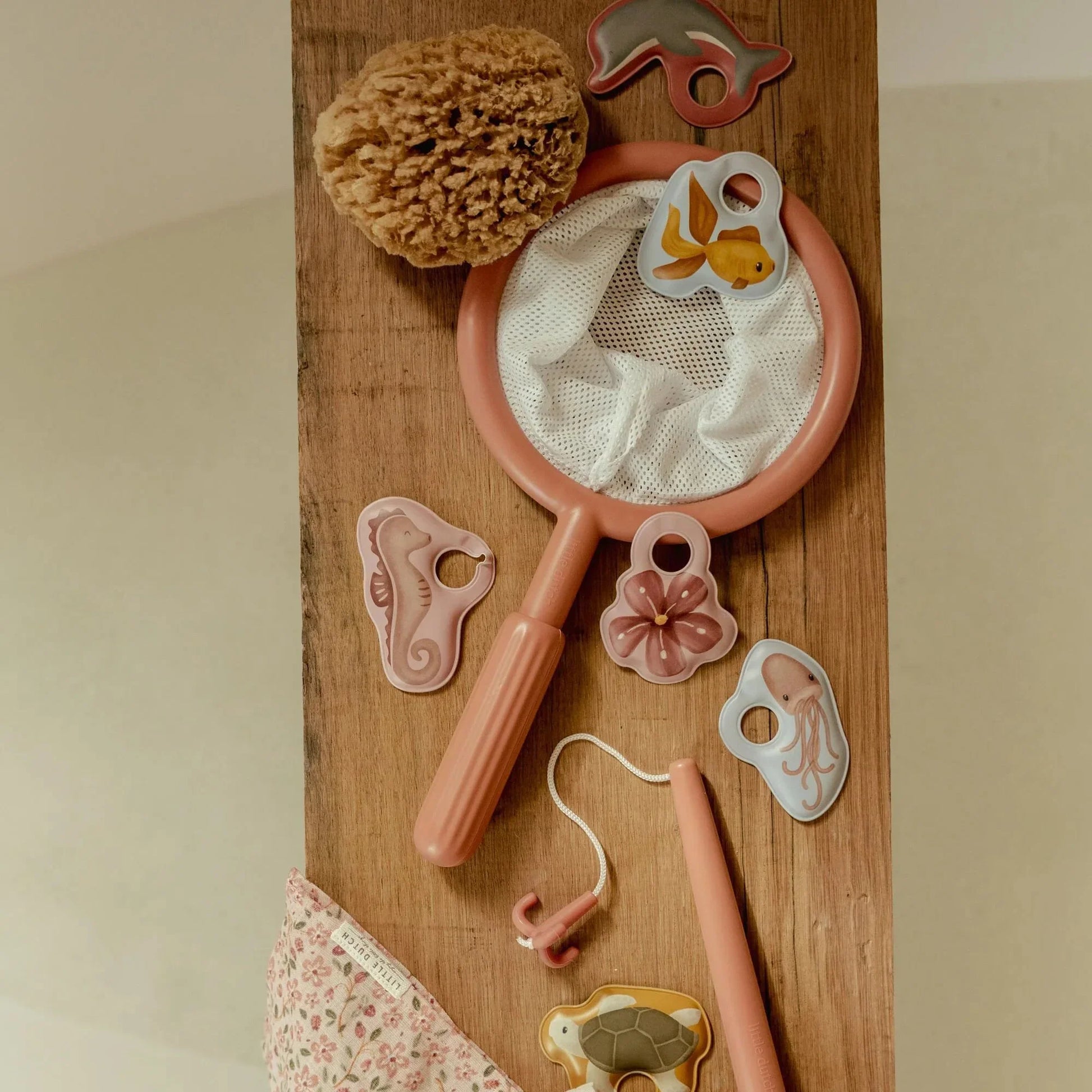 Little Dutch Bath Fishing Set Pink