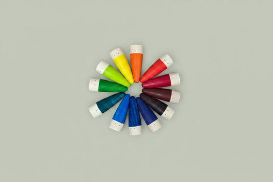 Building Block Set: Rainbow Cone Dolls