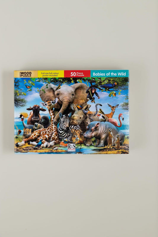 Babies In The Wild Puzzle 50Pcs A4
